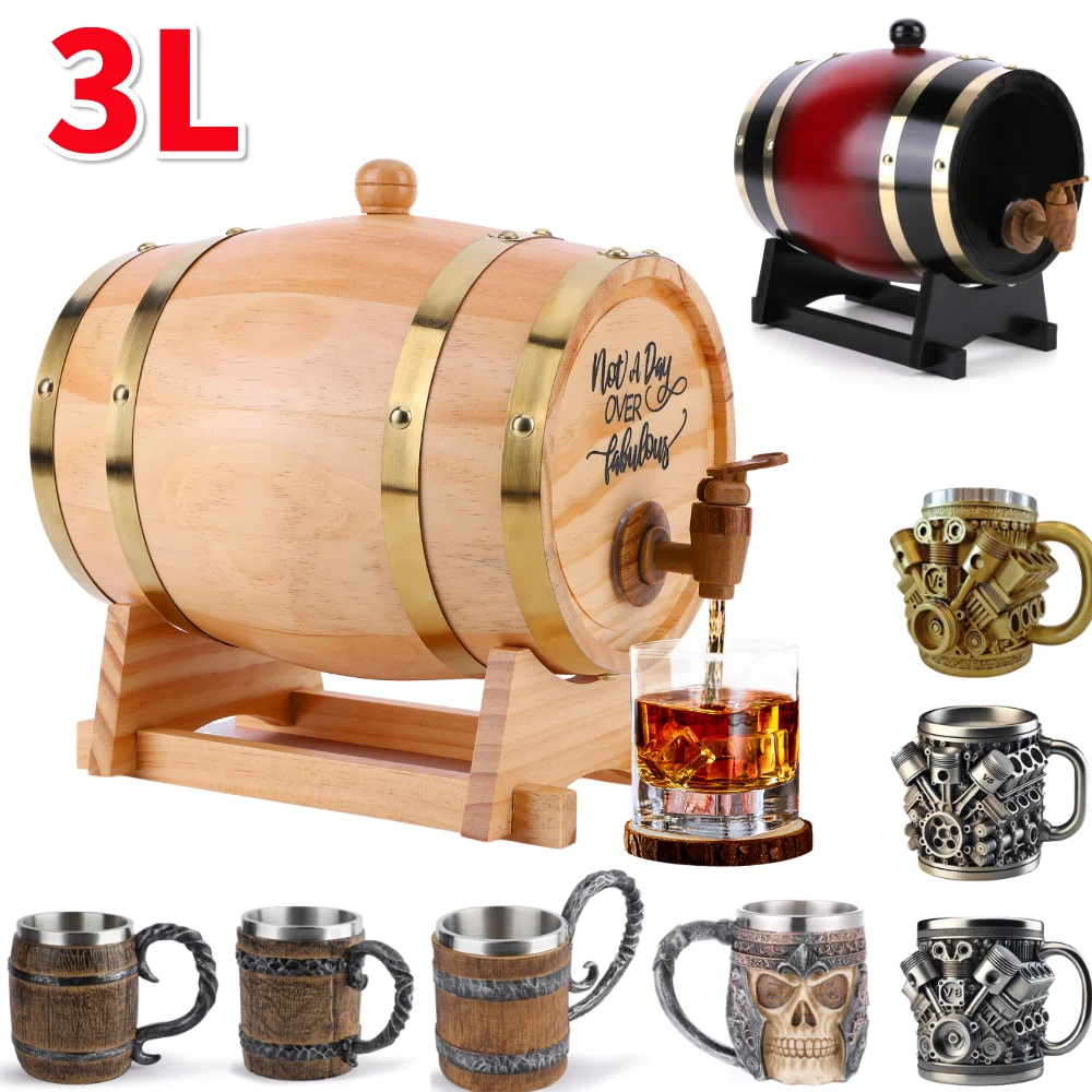 Wine Beer Rum - Деревянная бочка для виски объемом 3
