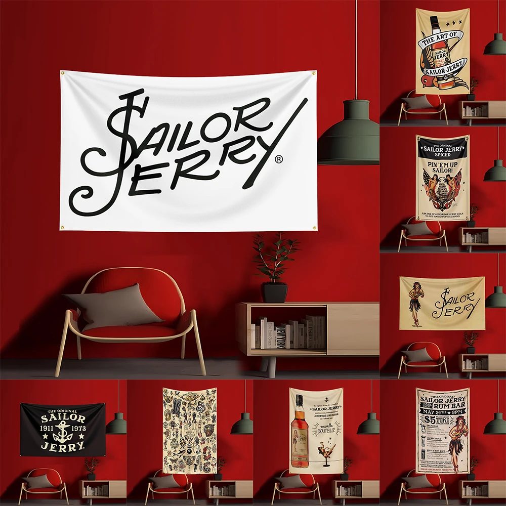 Wine Beer Rum - 90X150 см S-Sailor Jerrys флаг с