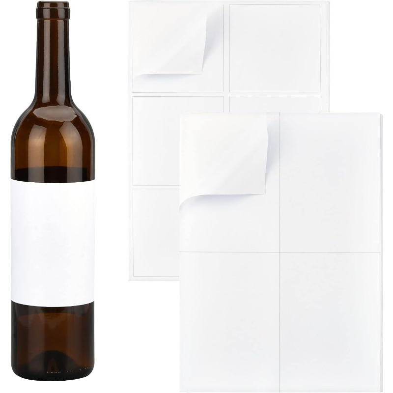 Wine Bottle Size - 20 листов/100 шт., матовые этикетки для