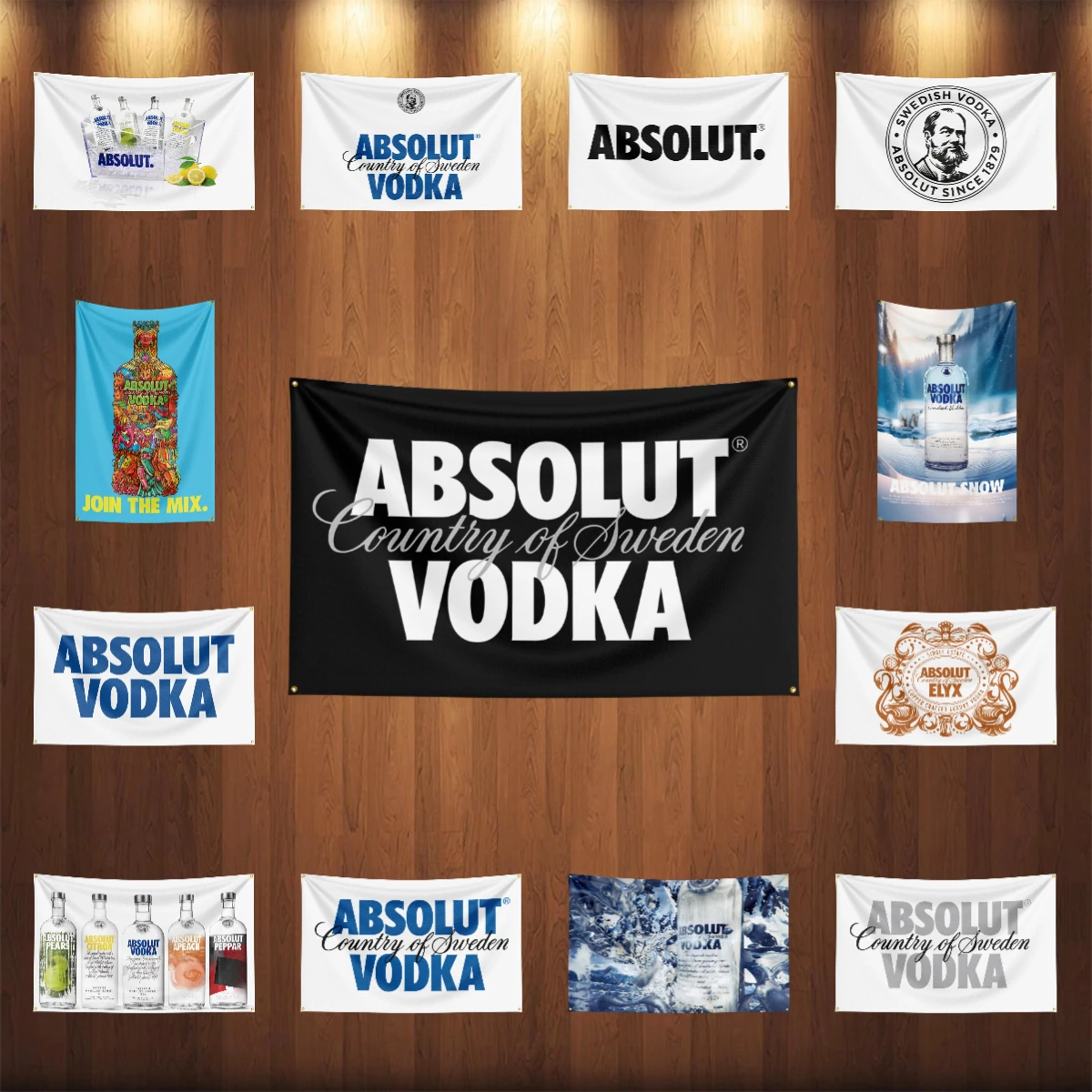 Wine Beer Rum - 3 × 5 футов A-Absolut флаг