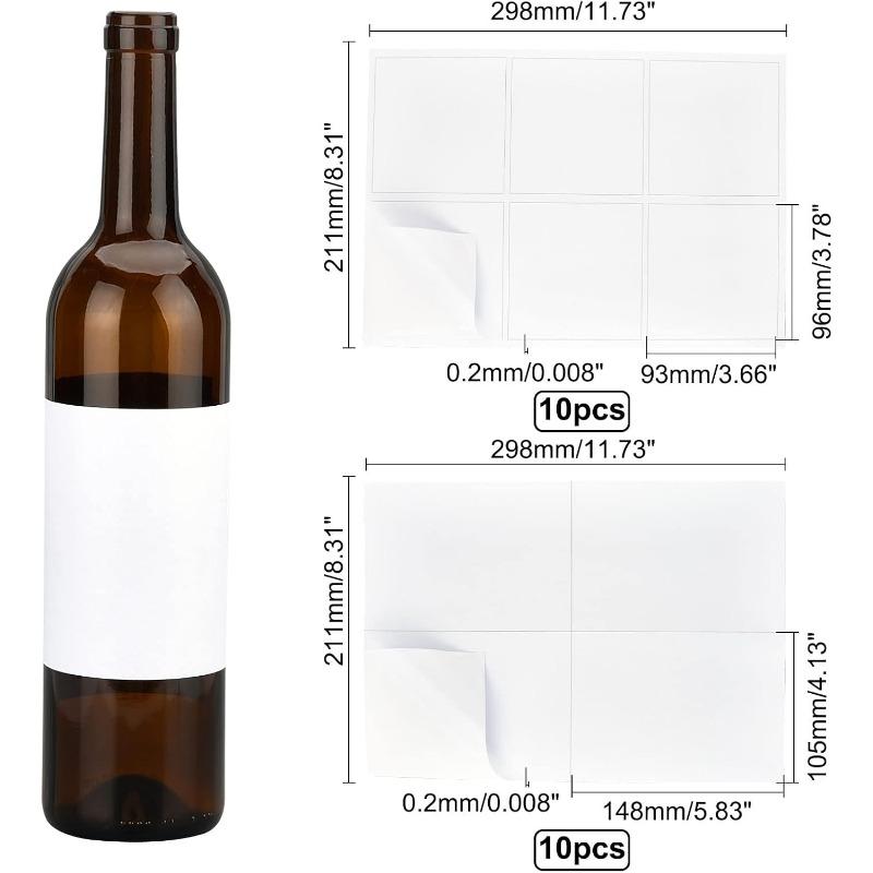 20 листов/100 шт., матовые эти – обзор и цена Wine Bottle Size