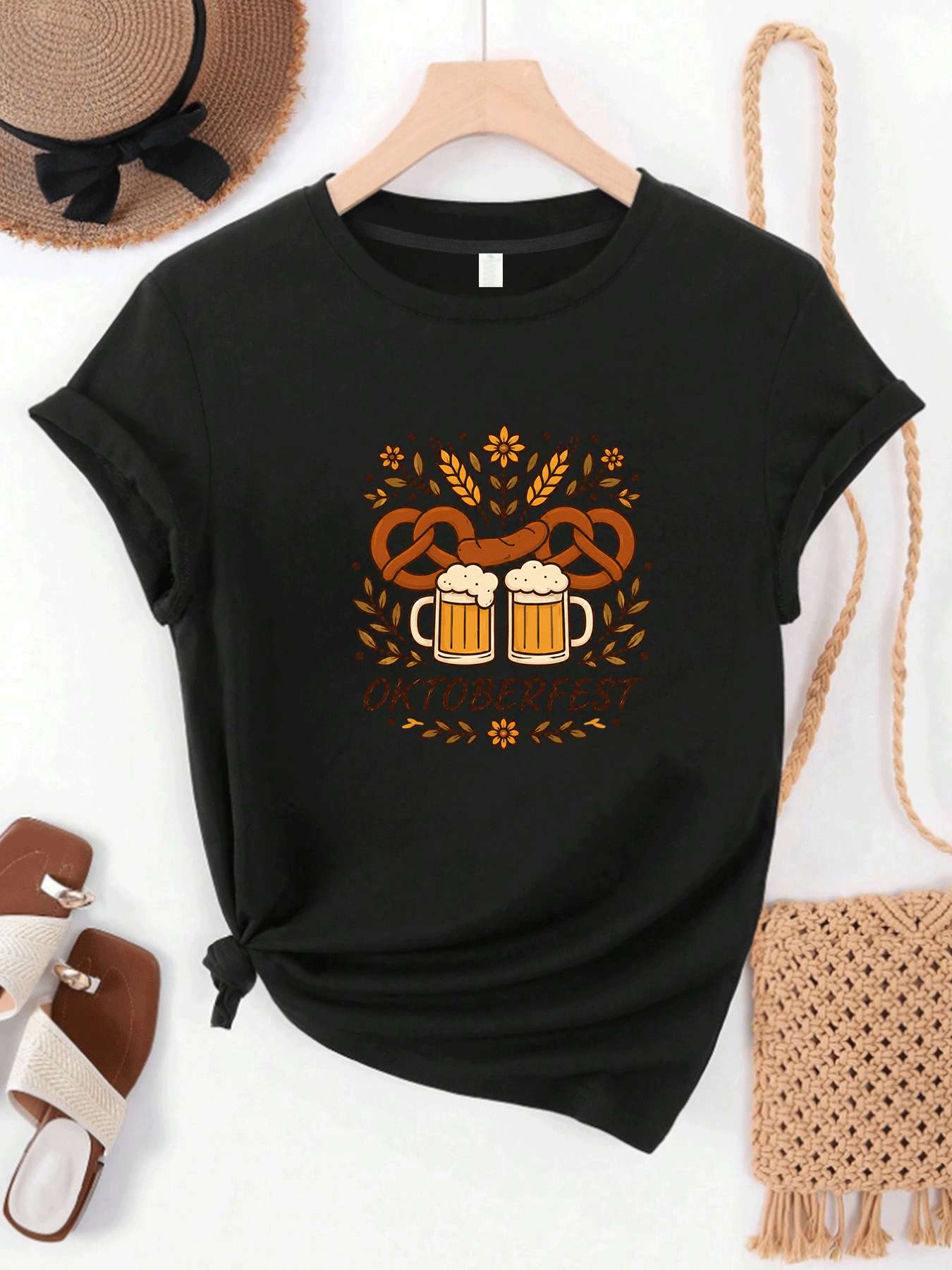 【MYJ062633】Женская футболка с  – обзор и цена Wine Beer Festival